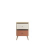 Hanah Home Mesita de Noche Tkm-920-Fx-1 con 2 Cajones - 44x61x44 cm